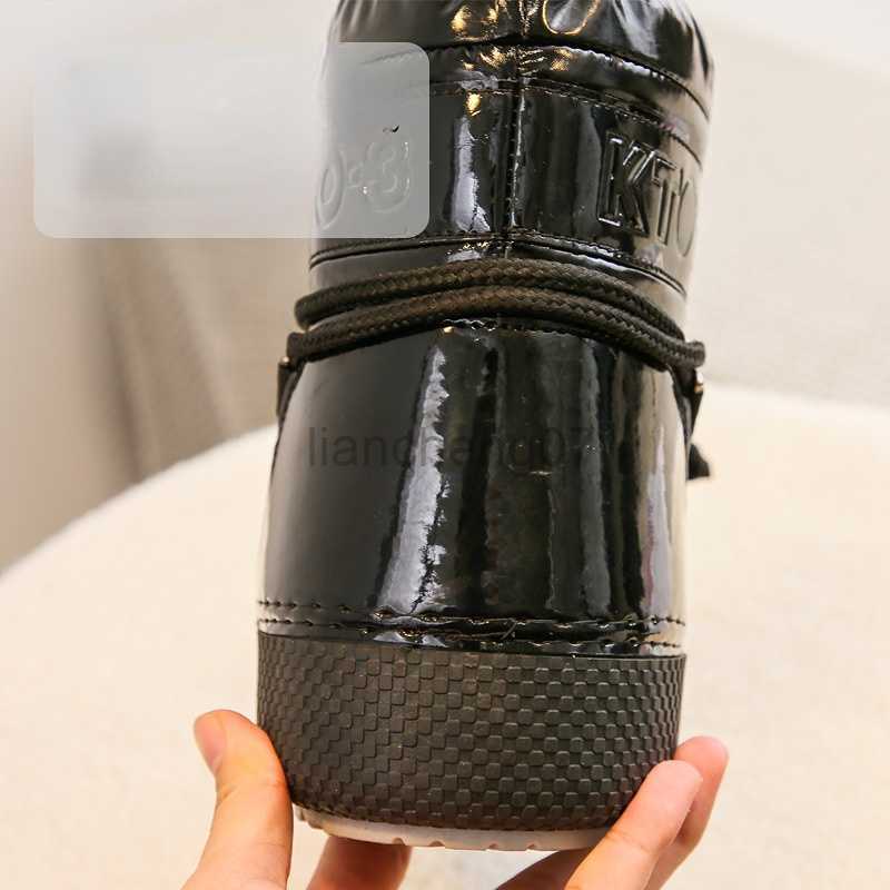 Brand New Design Lace-up Snow 2024 Winter Women Platform Non-Slip Waterproof Leather Ski Female Thick Warm Cotton Boots