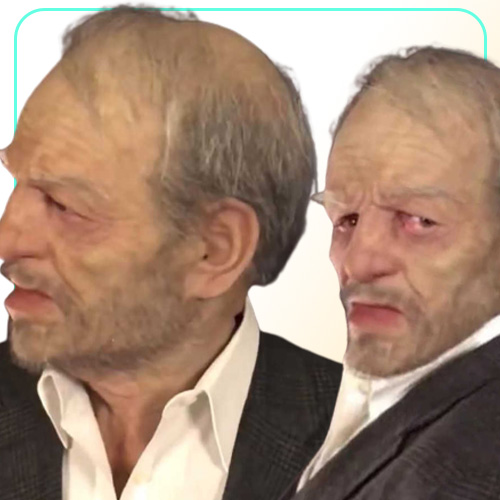 Old Man Fake Mask Lifelike Halloween Holiday Funny Mask Super Soft Old Man Adult Mask Reusable Doll Toy Gift9251106