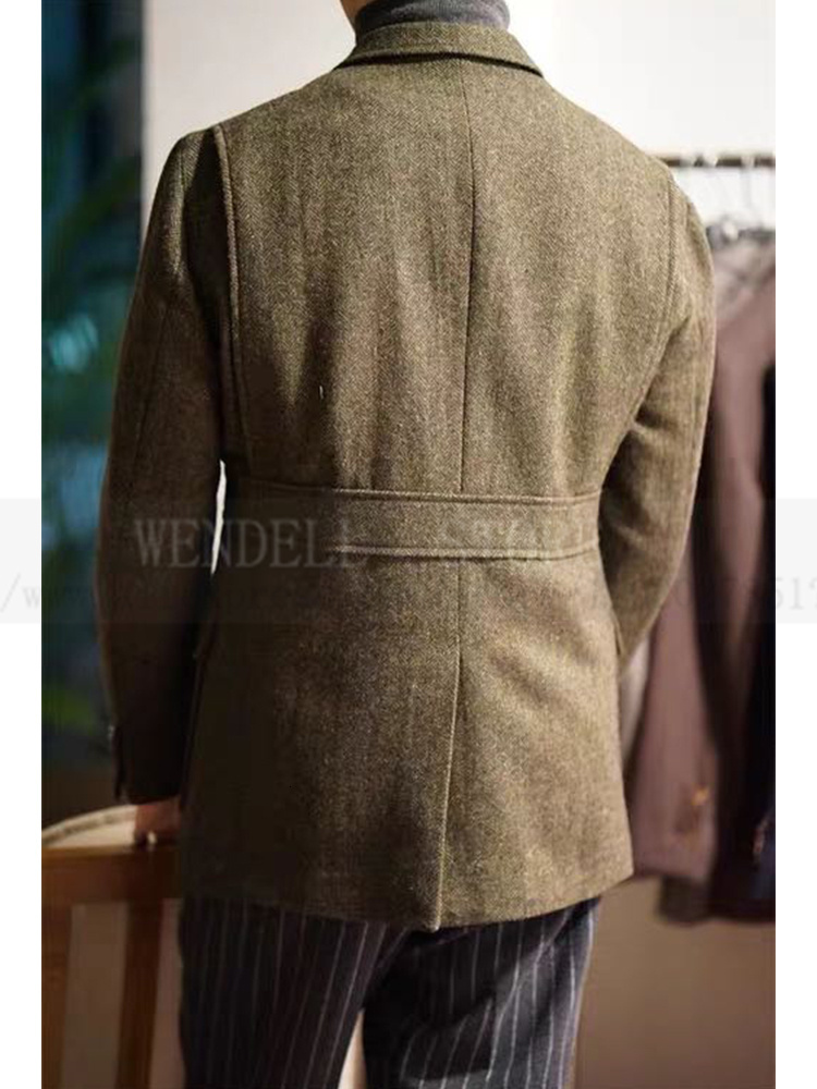 Men's Jackets Herringbone Men's Jacket Vintage Steampunk Outerwear Slim Fit Tailored Custom Male Coat Bombers Jackets Formula one Windbreak 