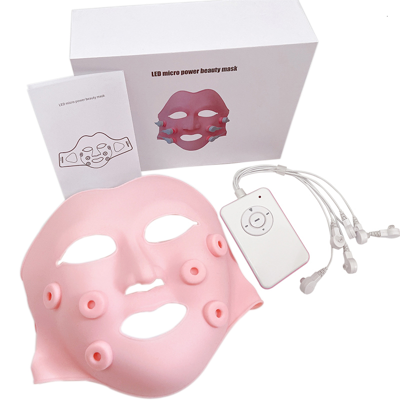 Face Massager Silicone 3D Mask Electric LED Vibration Beauty Massager Skin Care Rejuvenation Anti-wrinkle Acne Removal Face Beauty Spa 230815
