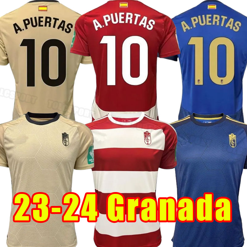 2023 2024 Granada Soccer Jerseys 23 24 VADILLO SOLDADO A.PUERTAS F.VICO HERRERA DOMINGOS D. D.MACHIS C.FERNANDEZ Football shirt home away third k