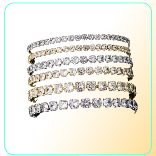 gold bracelet man iced out tennis bracelet chain AAA Cubic Zirconia Silver Womens Bracelets Designer Copper White Diamond Chains B