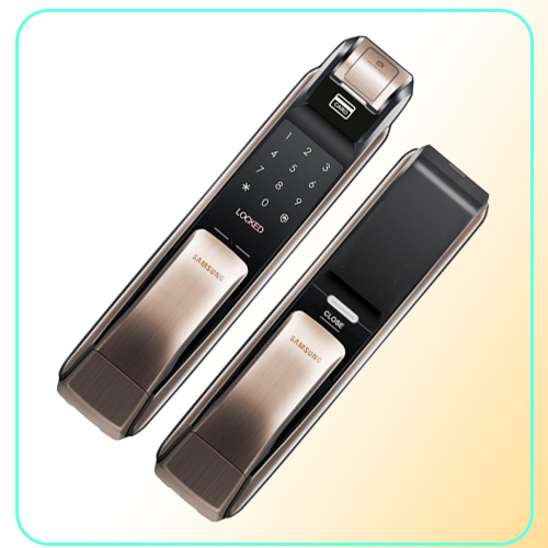 SHPDP728 Keyless BlueTooth lock Fingerprint PUSH PULL Two Way Digital Door Lock English Version Big Mortise