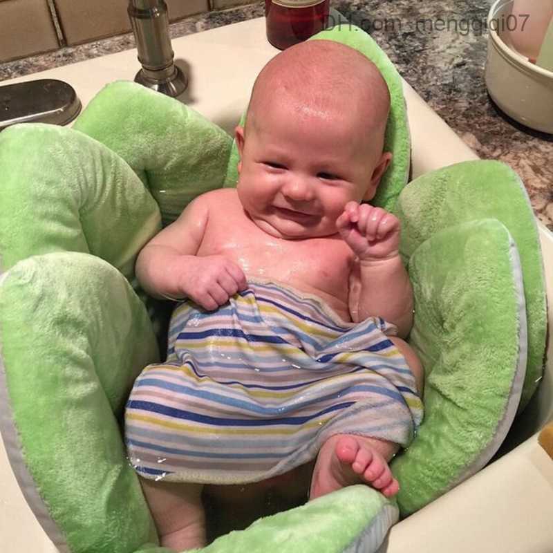 Bathing Tubs Seats Sunflower Baby Bath Pad Newborn Bath Pillow Shower Folding Baby Bath Chair Pet Pad Bath Support essence Z230817