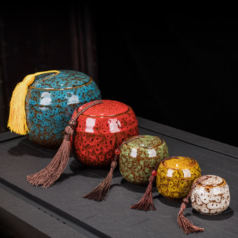 Other Cat Supplies Color Ceramic Canister Memorial Pet Urn Seal Pot Big Keepsake Casket Porcelain Jar Human Ashes Storage Memento Burial Holder 230816