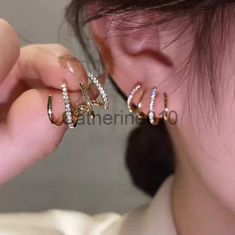Charm Fashion Exquisite Rhinestone Decor Ear Cuff earrNew Arrival Christmas Gift stud earrings for Woman 2023 J230817