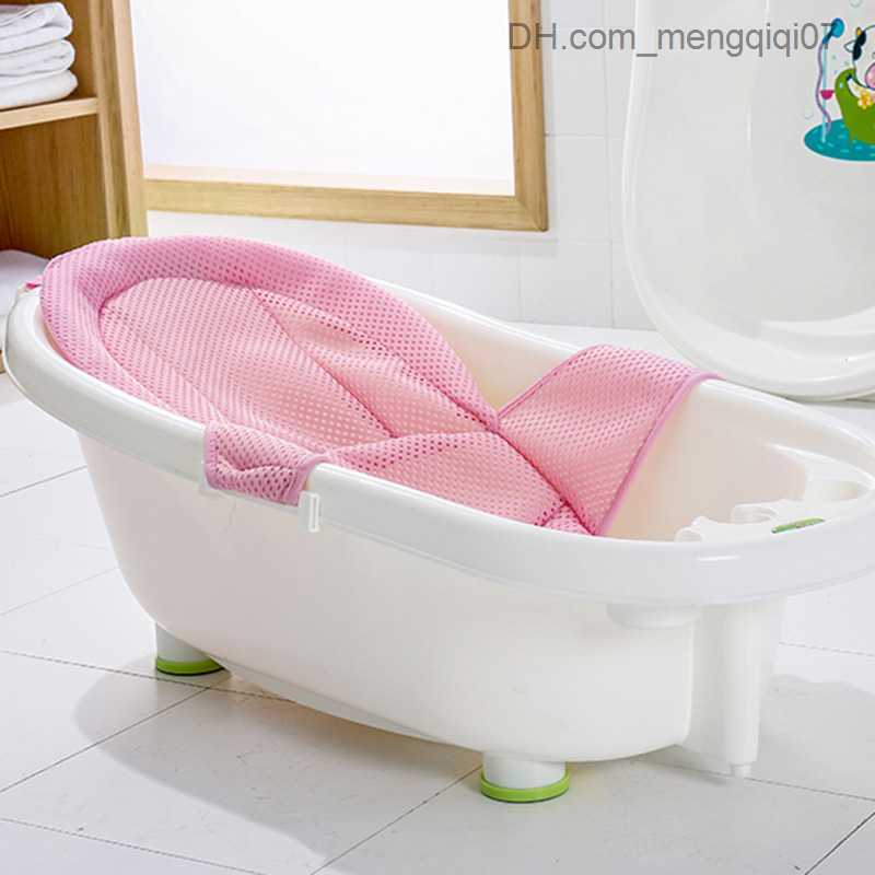 Bathing Tubs Seats Baby anti-skid bathtub seat shower bathtub pad adjustable newborn safety bathtub support pad foldable soft pillow Z230817