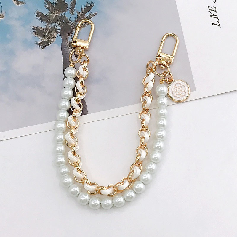 Bag Parts Accessories Vintage Pearl Strap For Handbag Double Layer Chain Phone Lanyard Exquisite DIY Purse Replacement Handles Accessory 230817
