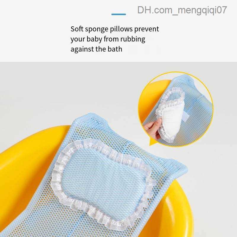 Bathing Tubs Seats Baby shower bathtub mat anti slip bathtub seat adjustable newborn safety bathtub support pad foldable soft pillow Z230818