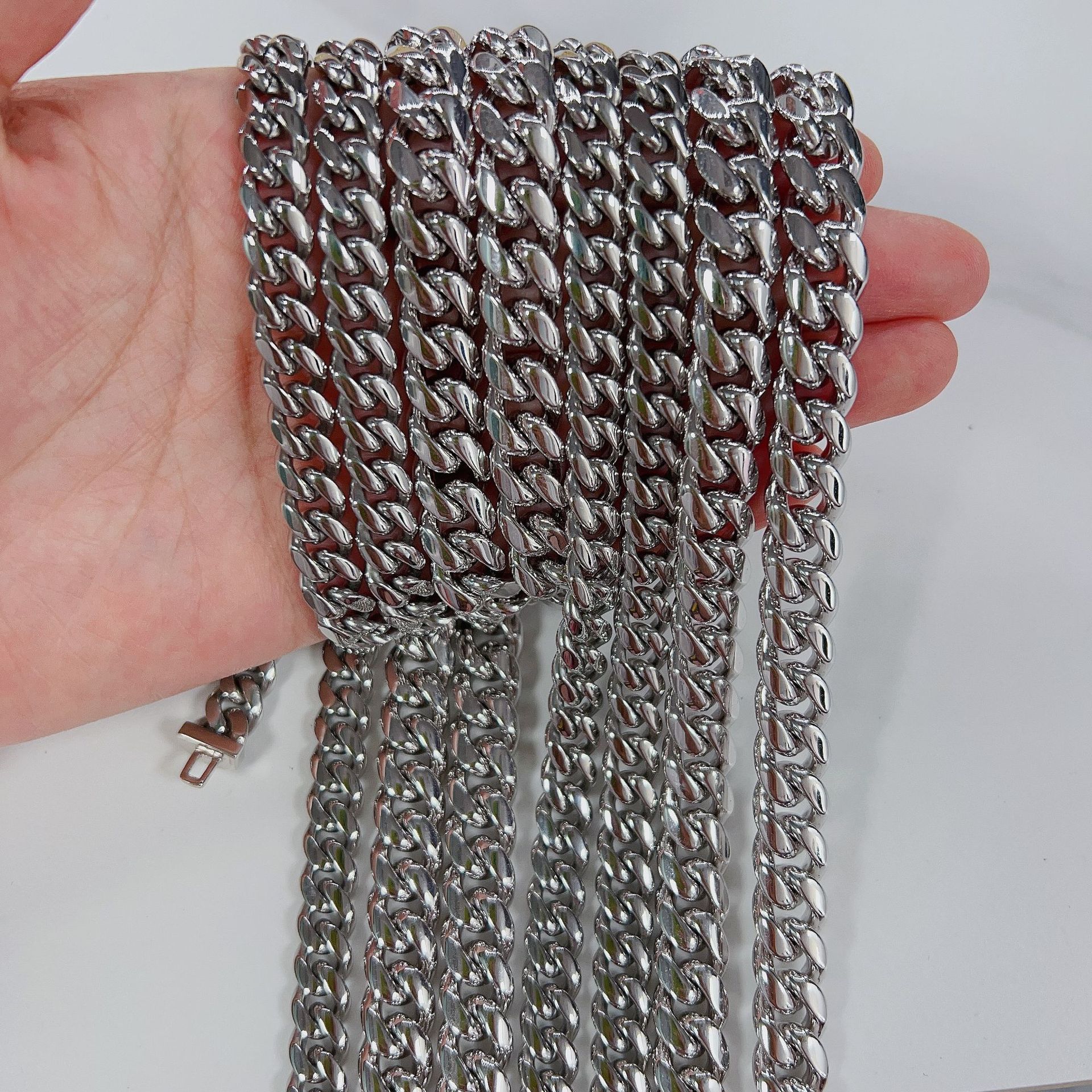 Iced Out Moissanite Diamond Box Fold Clasp for Cuban Chain Jewelry