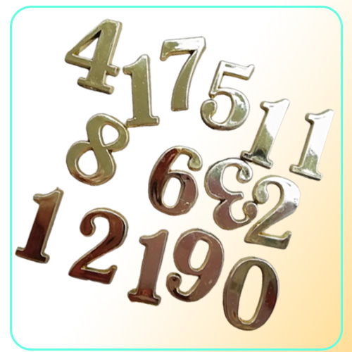 Whole New 50PCS 15CM Plastic Gold Arabic Numbers for DIY Repair Quartz Clock Accessories FITUP4350562