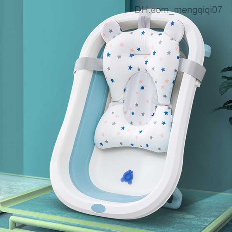 Bathing Tubs Seats Baby bathtub seat support pad Foldable bathtub shower pad Newborn support seat pad Non slip soft baby seat floating water pad Z2308