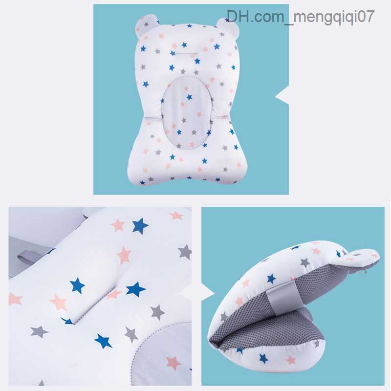 Bathing Tubs Seats Portable baby bathtub mat adjustable bathtub shower mat newborn support seat mat foldable baby bathtub seat floating water mat Z230