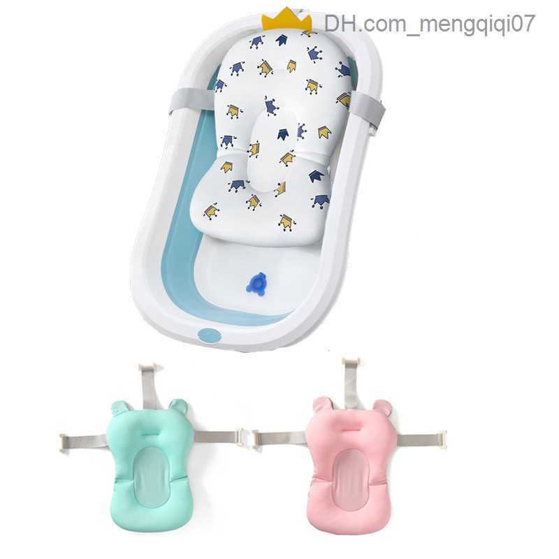Bathing Tubs Seats Portable baby bathtub mat adjustable bathtub shower mat newborn support seat mat foldable baby bathtub seat floating water mat Z230