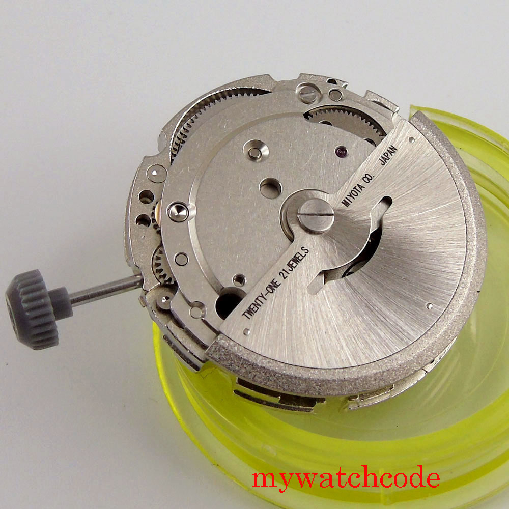 Repair Tools Kits 21 Jewels Miyota 8215 821A Hack Second Stop Date Window Automatic Mechanical Movement Watch Accessories Replacements Gold Parts 2308