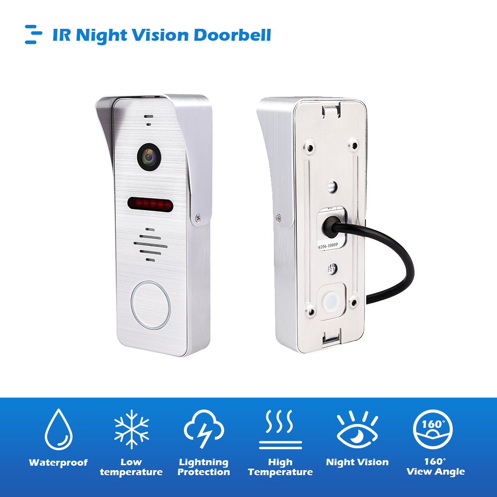 New Arrival 7 Inch Monitor Touch Monitor 2MP Wide Angle Video Doorphone Camera with Night Vision Motion Detecion Video Intercom For Home Villa Apartme