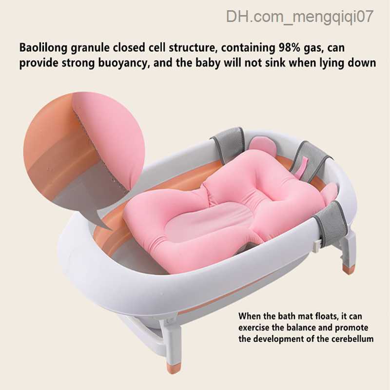 Bathing Tubs Seats Baby shower seat support pad newborn safety bathtub pad adjustable bathtub bathtub baby shower non slip foldable soft pillow Z23081