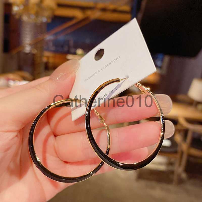Charm GD Unique 45mm Large Round Hoop Earrings for Ladies Present Stylish Oil DrippHuggie Earrings Accessory Brincos Bulk J230817