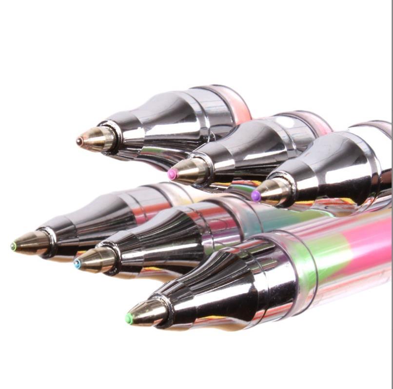 Highlighter Pen Rainbow Colored Gel ink Pens Rollerball Point Pen for DIY Photo Album Black Paper Gift Card Art Writing