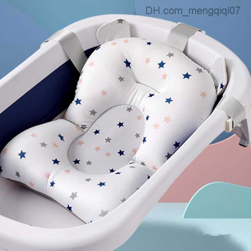Bathing Tubs Seats Baby shower bathtub mat anti slip bathtub seat support pad newborn baby safety bathtub baby folding soft pillow Z230817
