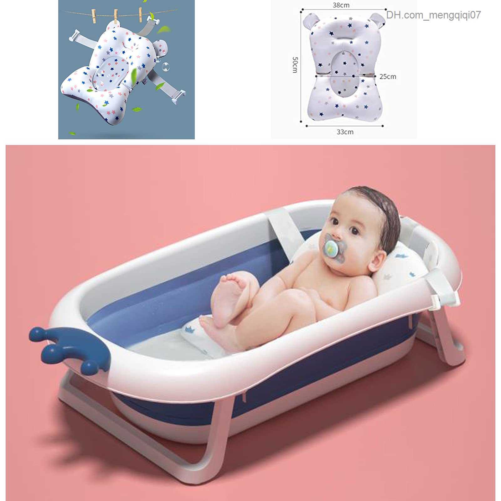 Bathing Tubs Seats Baby bathtub seat support pad cartoon baby shower bathtub pad newborn bathtub pillow baby anti-skid soft and comfortable body pad Z