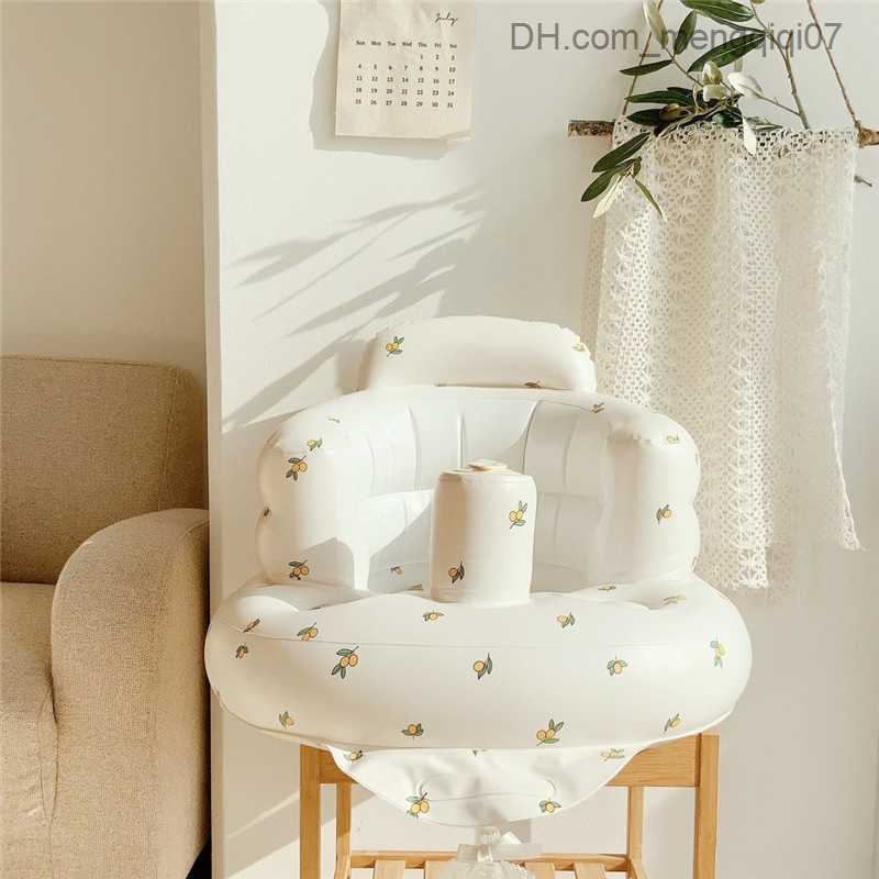 Bathing Tubs Seats Baby inflatable PVC sofa chair cartoon bear flower portable bathtub swimming pool children's seat travel amusement pool toys Z