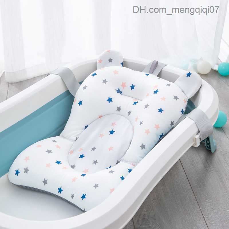 Bathing Tubs Seats Portable Baby Shower Bath Cushion Non slip Soft Comfortable Bath Seat Support Cushion Foldable Baby Bath Seat Floating Water Cushio