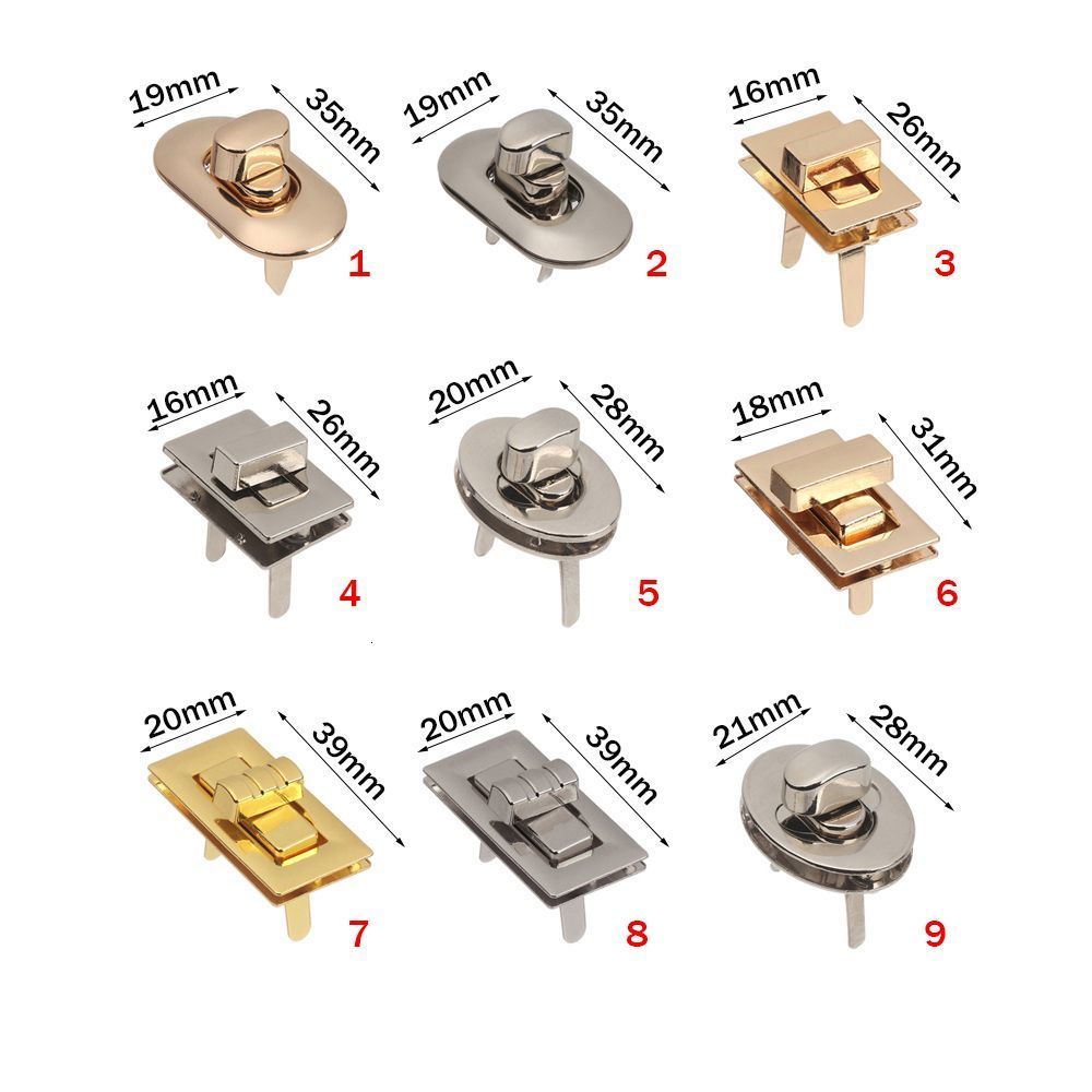 Bag Parts Accessories 1Pcs Turn Locks Twist Lock DIY Metal Clasp Handbag Shoulder Purse Buckle Hardware Closure 230817
