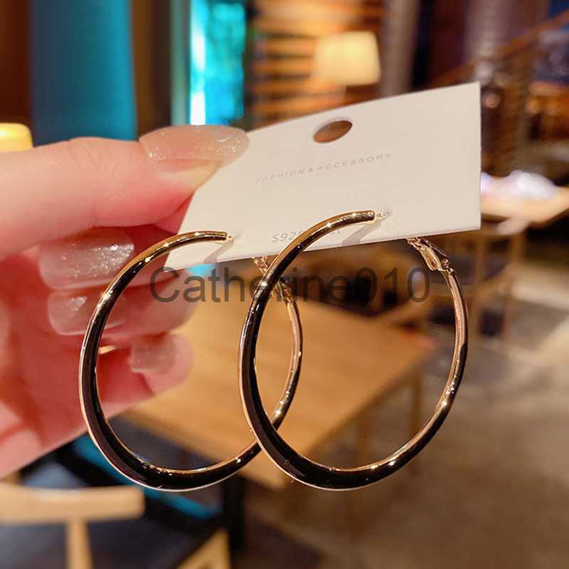 Charm GD Unique 45mm Large Round Hoop Earrings for Ladies Present Stylish Oil DrippHuggie Earrings Accessory Brincos Bulk J230817