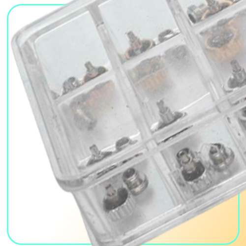 40PCS Watch Crowns Watch Waterproof Replacement Assorted Repair Tools with Box