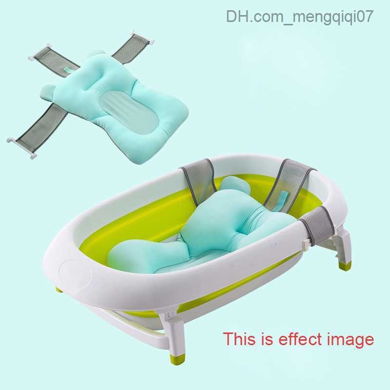 Bathing Tubs Seats Baby Soft Shower Bath Cushion Safety Bath Cushion Seat Bath Net Support Cushion Pillow Non slip Folding Cushion Z230817