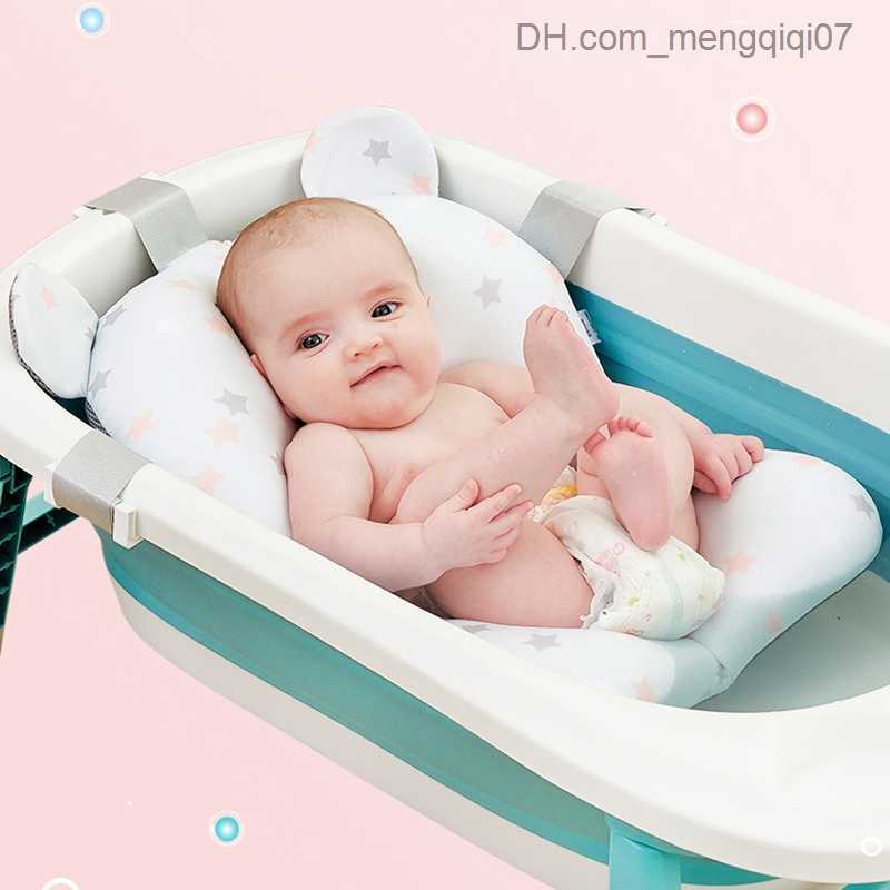 Bathing Tubs Seats Baby shower pad baby bathtub safety pad baby shower seat portable safety support pad foldable soft non slip and fast drying Z230817