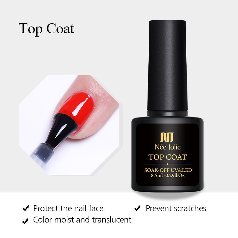8.5ml Gel Base Top Coat Soak Off UV LED Gel Nail Polish Cosmetics Nails Art Manicure Varnish Reinforcement Glue E206