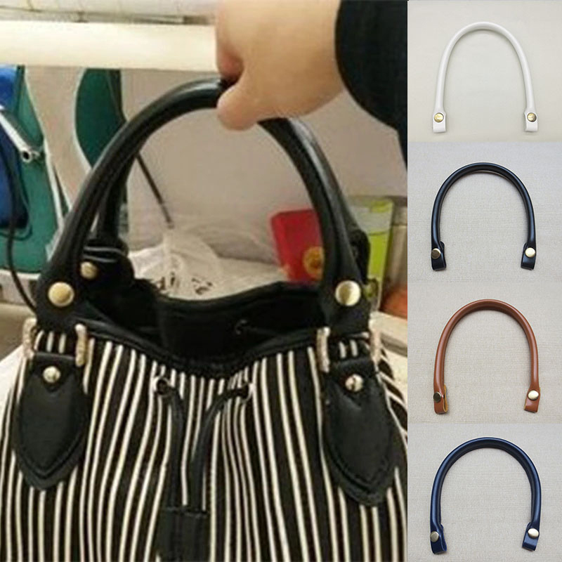 Bag Parts Accessories 1PCS Handles Replacement for Handbags Women Shoulder Strap PU Leather Bags Belt Solid Color Clasp Handle 230817