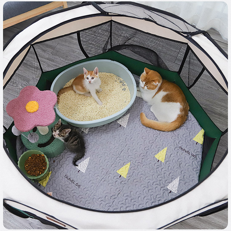 Dog Electronic Fences Cat Delivery Room Detachable Summer Pet Tent Outdoor Bed Folding Fance Nest Enclre Cage for Cats Dogs 230816