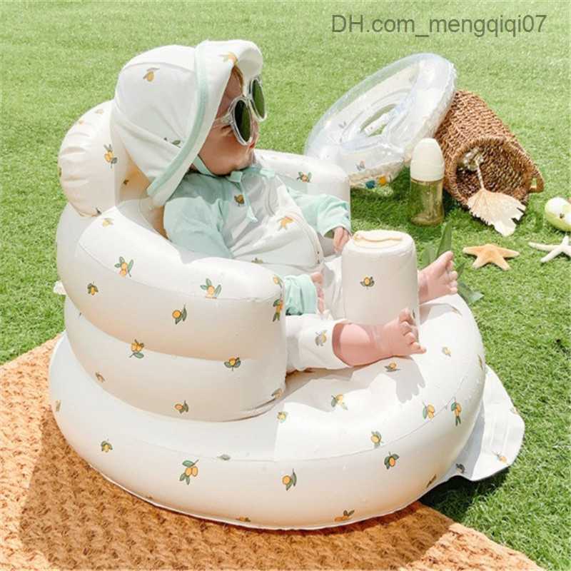 Bathing Tubs Seats Baby inflatable PVC sofa chair cartoon bear flower portable bathtub swimming pool children's seat travel amusement pool toys Z