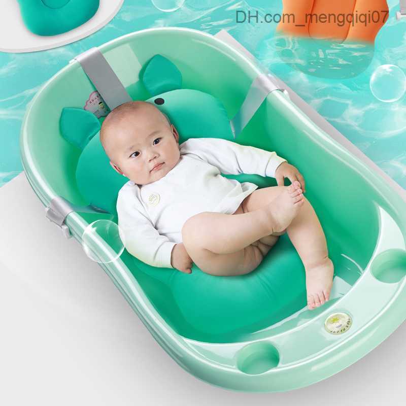 Bathing Tubs Seats Newborn baby soft seat cushion bathtub floating air cushion pillow cushion baby shower cushion Z230817