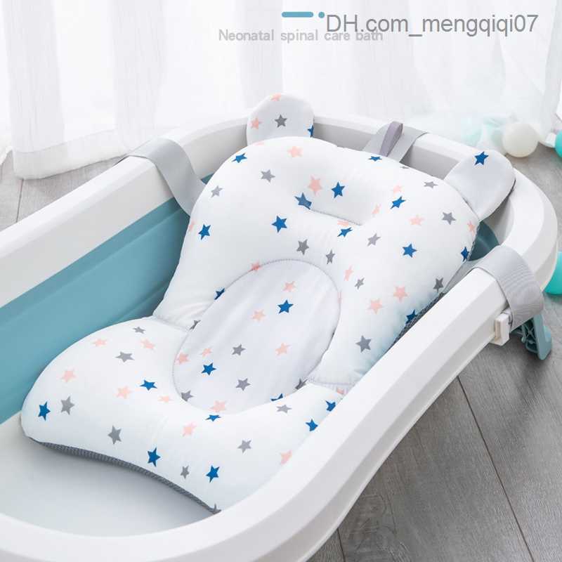 Bathing Tubs Seats Portable baby bathtub mat adjustable bathtub shower mat newborn support seat mat foldable baby bathtub seat floating water mat Z230