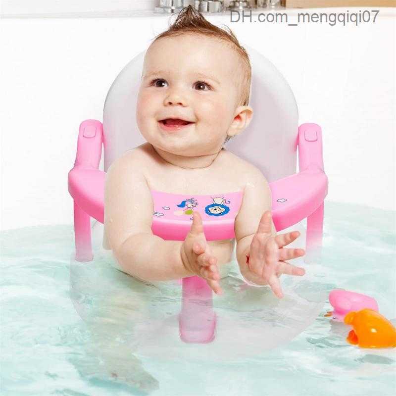 Bathing Tubs Seats Foldable baby bathtub seat with back support family bathtub seat used for baby suction cups stable sitting posture children's 