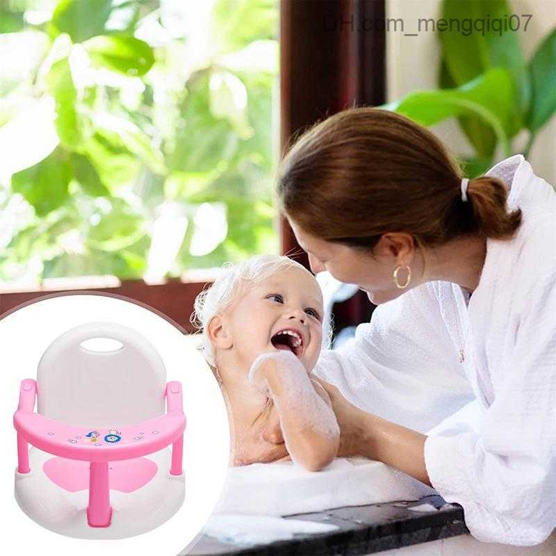 Bathing Tubs Seats Foldable baby bathtub seat with back support family bathtub seat used for baby suction cups stable sitting posture children's 