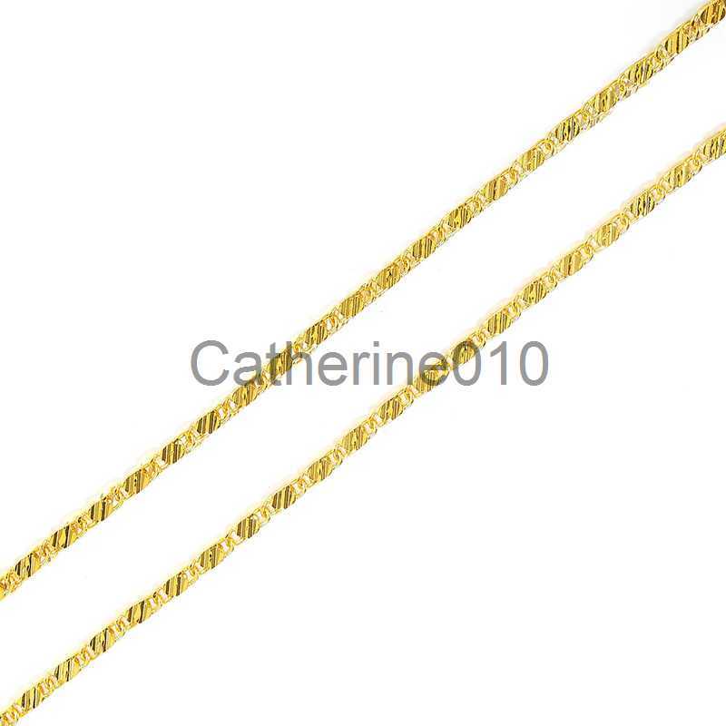 Pendant Necklaces Delicate 925 SterlSilver 16/18/20/22/24/26/28/30 Inch 18K Gold Chain Necklace Fashionable WeddJewelry for Men and Women J230817