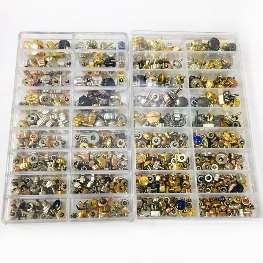 Repair Tools Kits Multicolor Watch Crowns Parts 3.0 ~ 7.0 mm Watch Assorted Head Quartz Watches Multi Style Crown Replacement Repair Accessories 23081