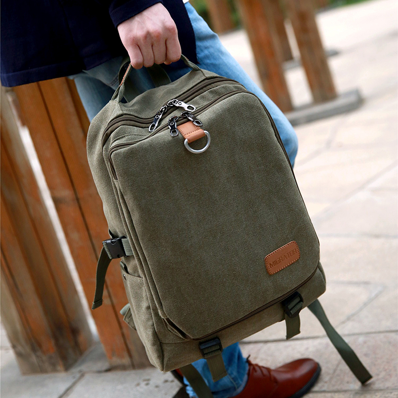School Bags Canvas Backpack For Man Casual Business Laptop Bag Trend Simple Male Travel Back Pack Durable Sport Teen 230817