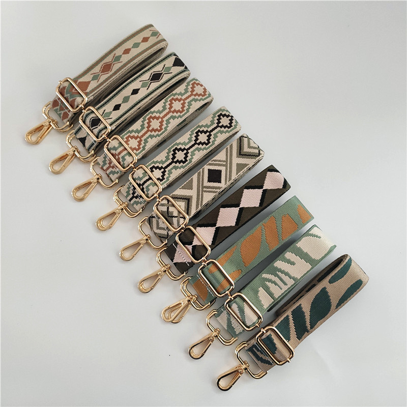 Bag Parts Accessories Nylon Strap Women Shoulder Crossbody Belt Colorful Wide Part Female Messenger Handle 230817