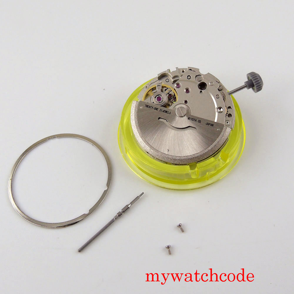 Repair Tools Kits 21 Jewels Miyota 8215 821A Hack Second Stop Date Window Automatic Mechanical Movement Watch Accessories Replacements Gold Parts 2308