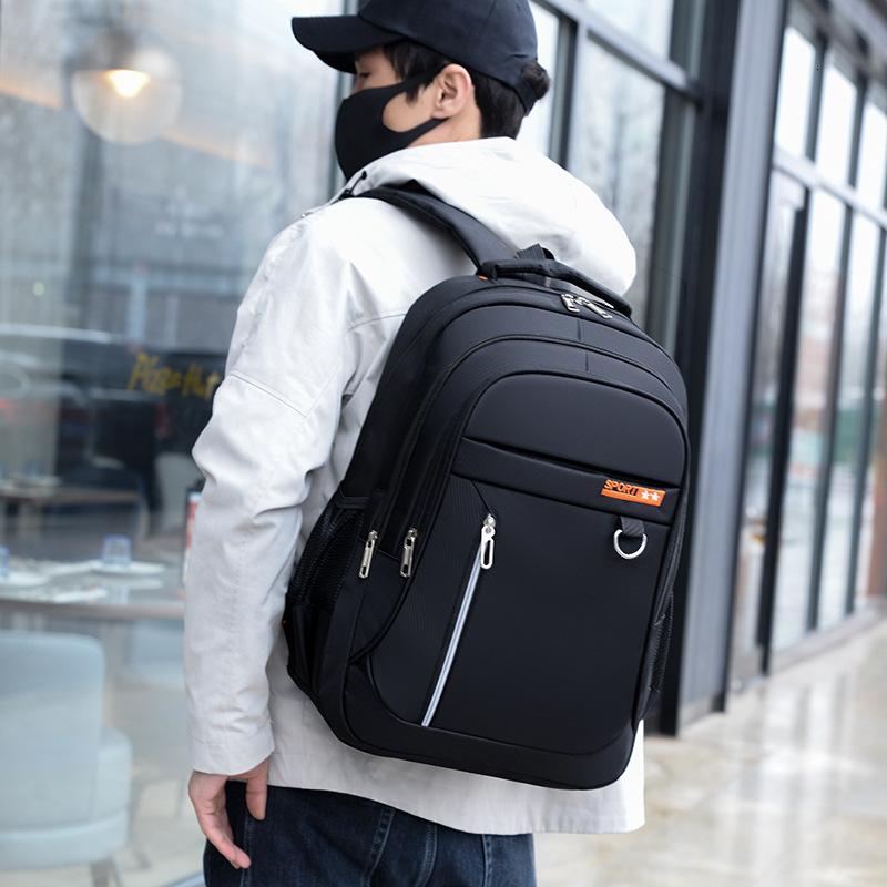 School Bags Large Capacity Mens Backpack Travel 156" Laptop Black Backpacks Teen College Book Boy Gril Student 230817