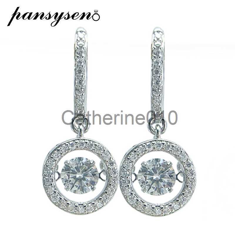 Charm PANSYSEN Classic 925 SterlSilver D Color VVS1 Real Moissanite Dangle Drop Earrings for Women WeddFine Jewelry Wholesale J230817