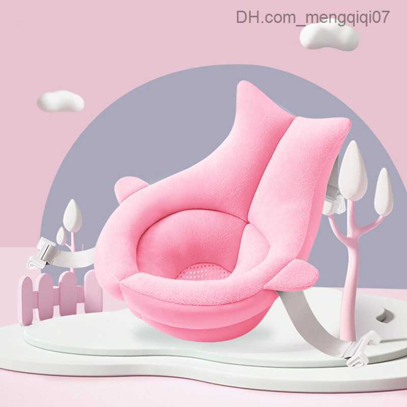 Bathing Tubs Seats Baby bathtub mat anti slip baby cotton bathtub support seat adjustable bathtub support newborn folding safety bathtub mat Z230817