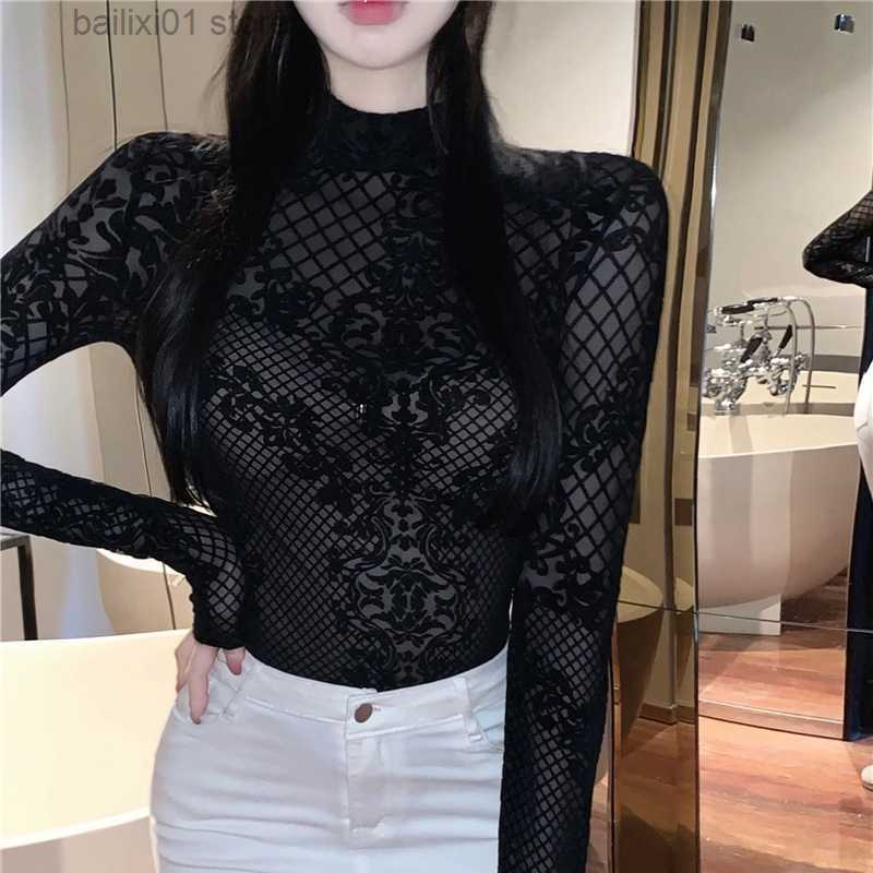 Women's Jumpsuits Rompers Ficusrong Summer Chic Streetwear Flocking Slim Bodysuit Women Sexy Backless Rompers Female Fashion Korean Bodycon Jumps