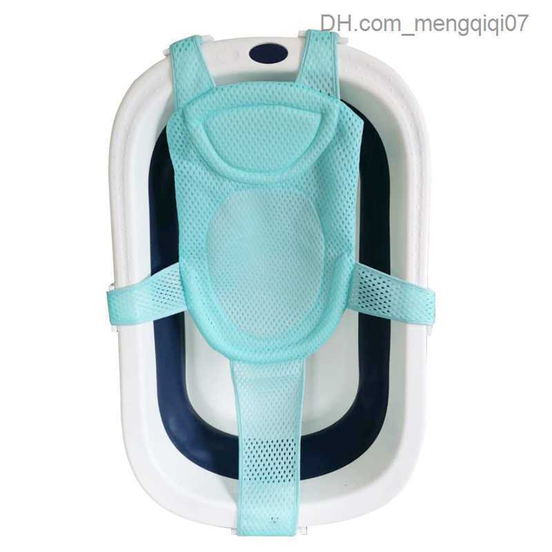 Bathing Tubs Seats Non slip baby shower net cushion adjustable newborn bathtub pillow seat cushion cross shaped children's bathtub shower cradle 